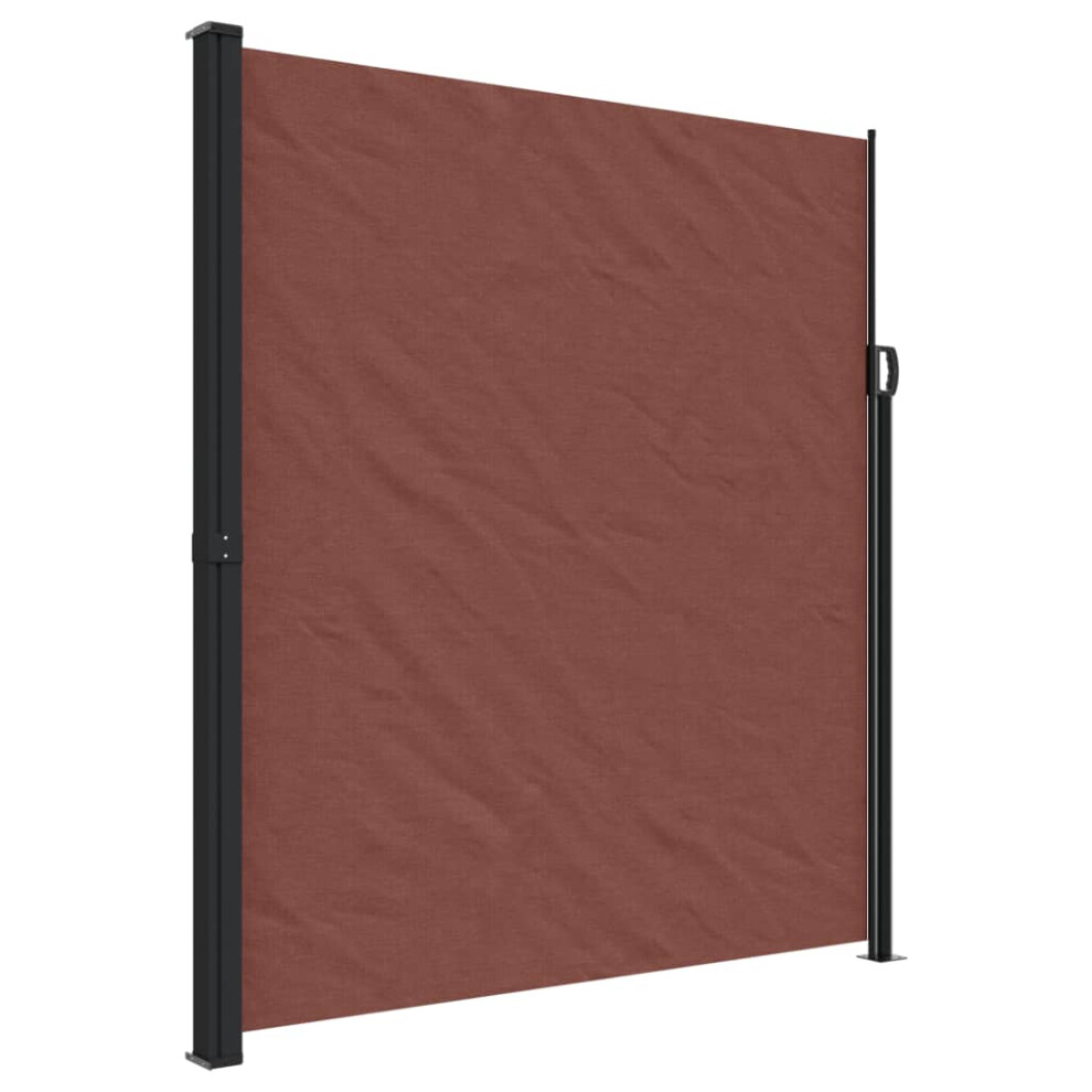 vidaXL Retractable Side Awning Outdoor Privacy Screen Shade Brown 220x500 Cm