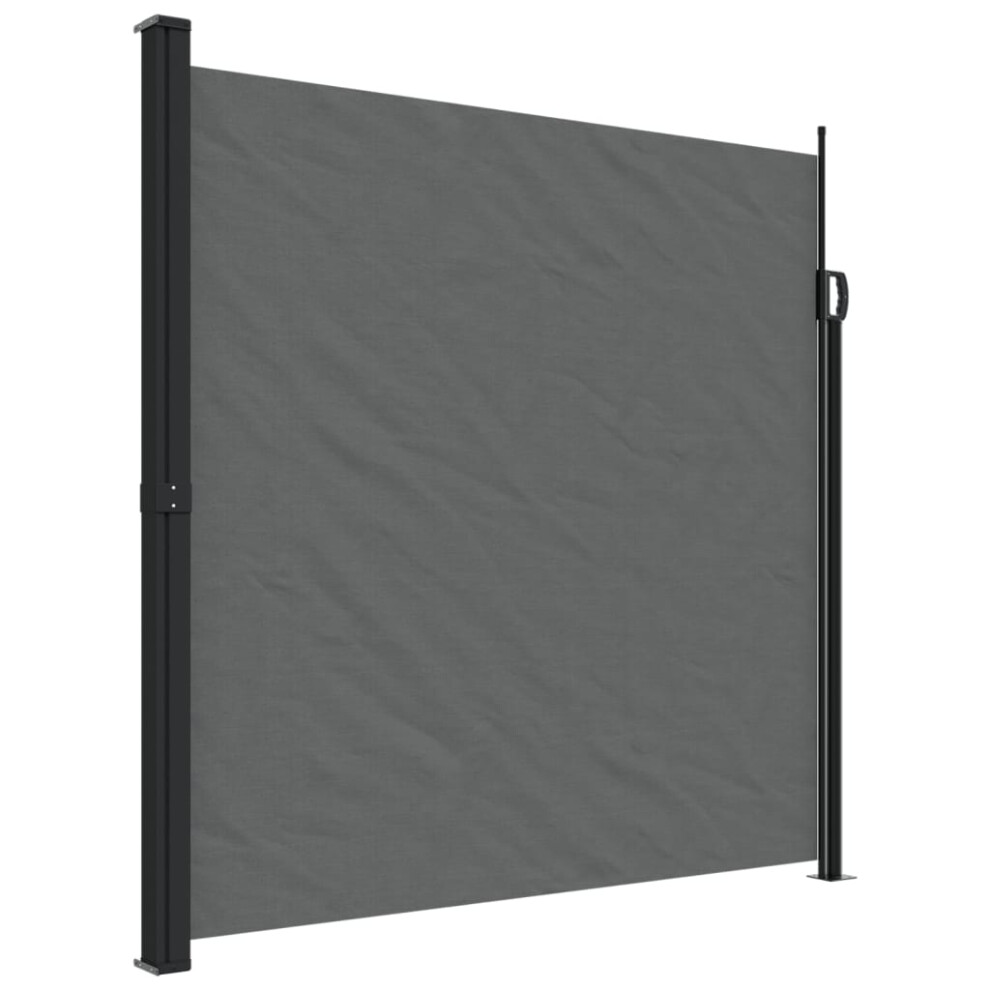 vidaXL Retractable Side Awning Outdoor Privacy Screen Anthracite 200x600 cm