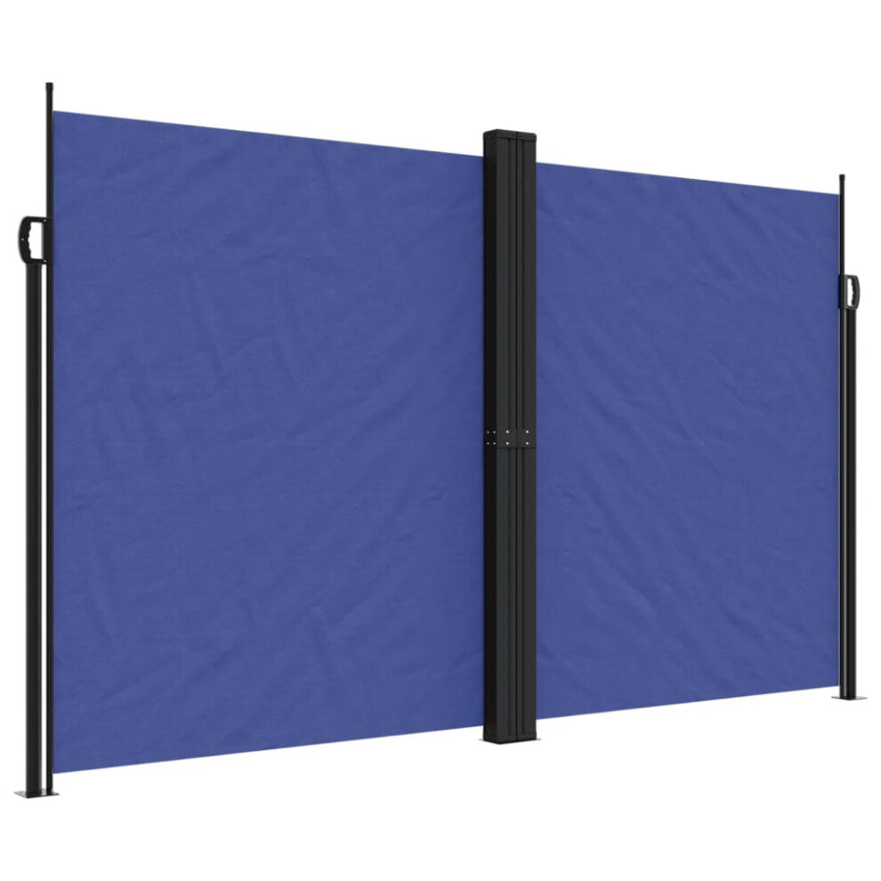 vidaXL Retractable Side Awning Outdoor Privacy Screen Shade Blue 200x600 cm