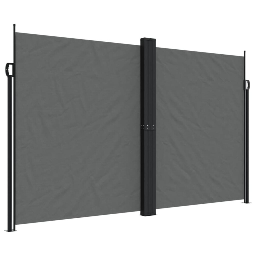 Vidaxl Retractable Side Awning Outdoor Privacy Screen Anthracite 200X1200 Cm