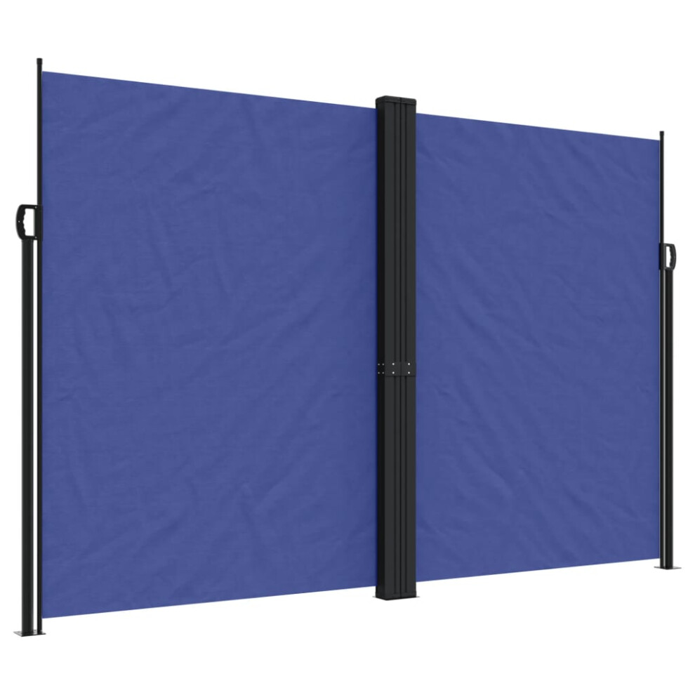 vidaXL Retractable Side Awning Outdoor Privacy Screen Shade Blue 220x600 cm