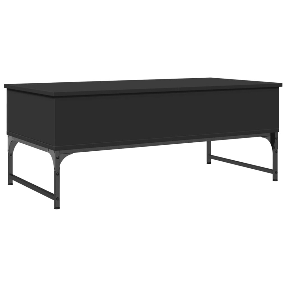 vidaXL Coffee Table End Table Side Sofa Table Black Engineered Wood and Metal