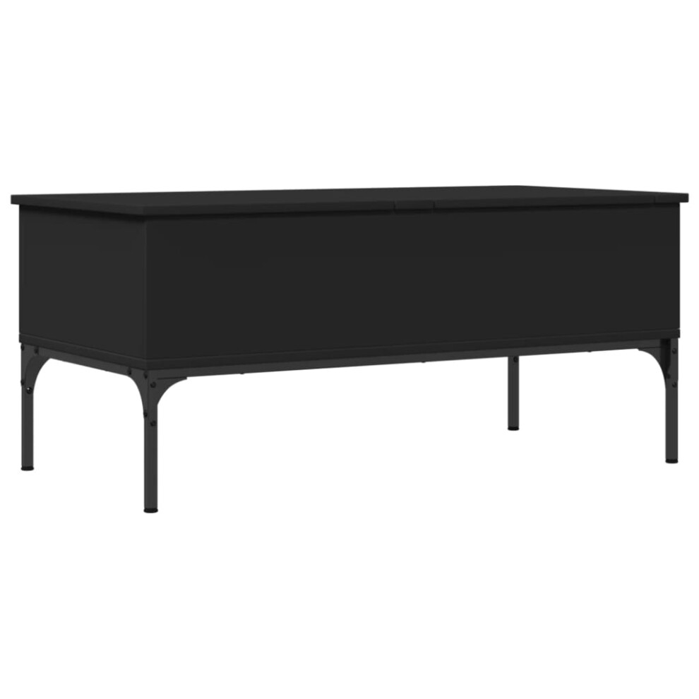 vidaXL Coffee Table End Table Side Sofa Table Black Engineered Wood and Metal