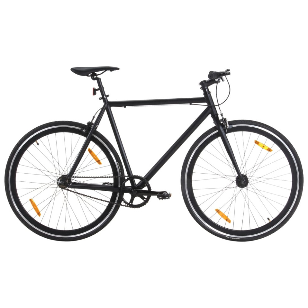 vidaXL Fixed Gear Bike Single Speed Bike Urban Bicycle Fixie Bike Black 700c