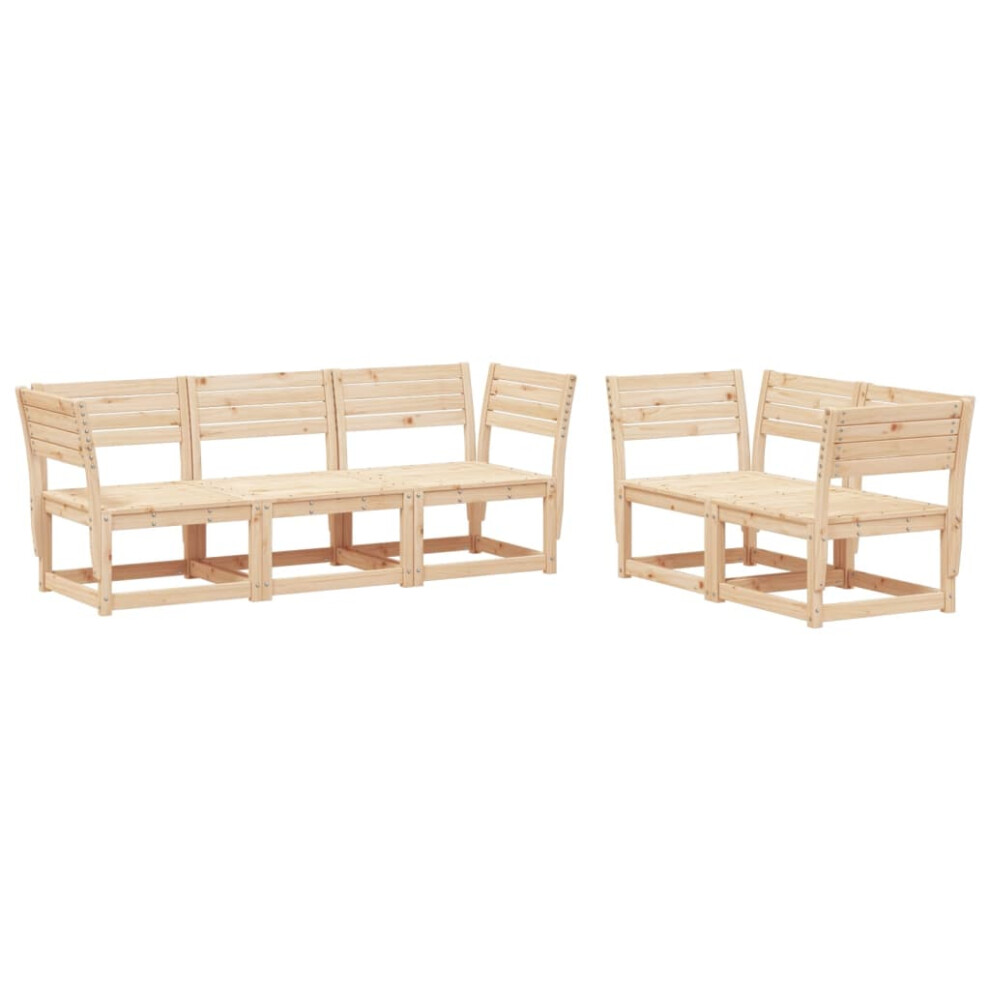 vidaXL Garden Sofa Set 5 Piece Outdoor Sofa Set Corner Sofa Solid Wood Pine