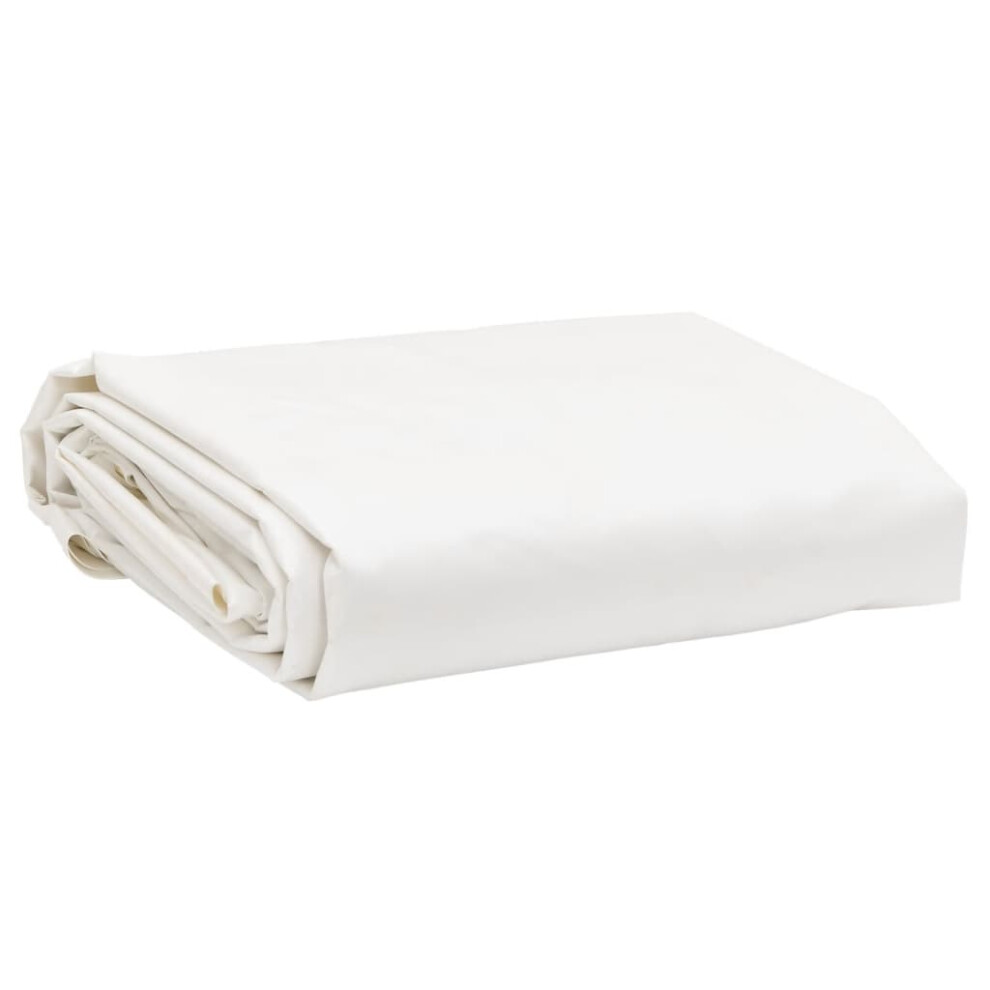 vidaXL Tarpaulin Cover Ground Sheet Waterproof Camping Tarp White 650 g/m²