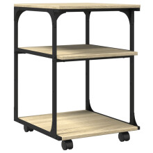 vidaXL Printer Stand 3-Tier Office Printer Table Sonoma Oak Engineered Wood
