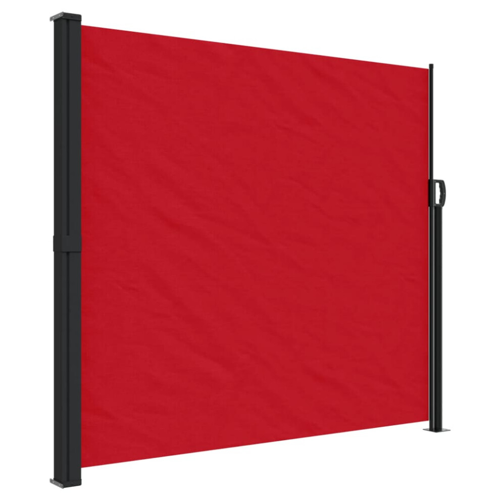 vidaXL Retractable Side Awning Outdoor Privacy Screen Shade Red 180x600 cm