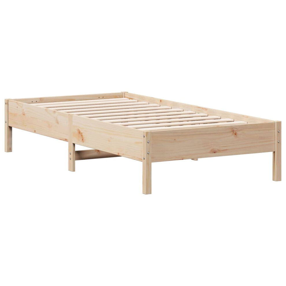 vidaXL Bed Frame Home Bed Base Bedstead 75x190 Cm Small Single Solid Wood Pine