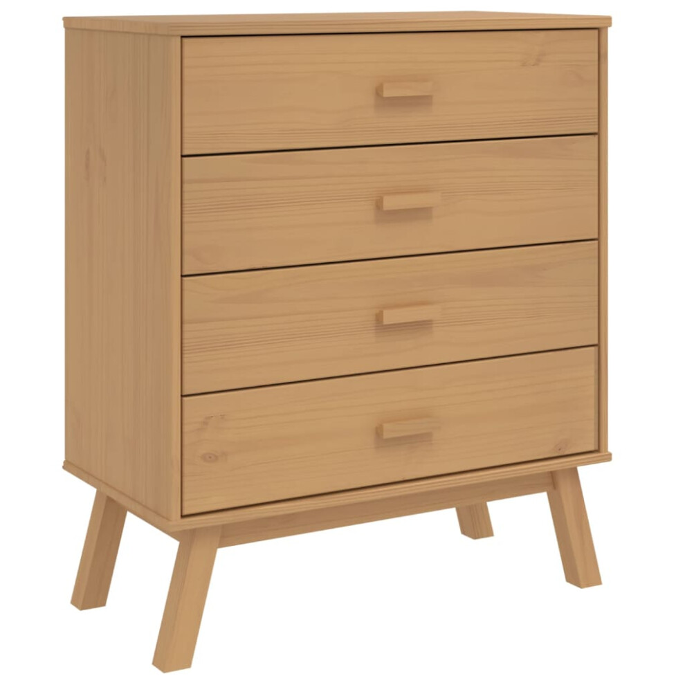 Vidaxl Drawer Cabinet Office Drawer Chest File Cabinet Brown Solid Wood Pine