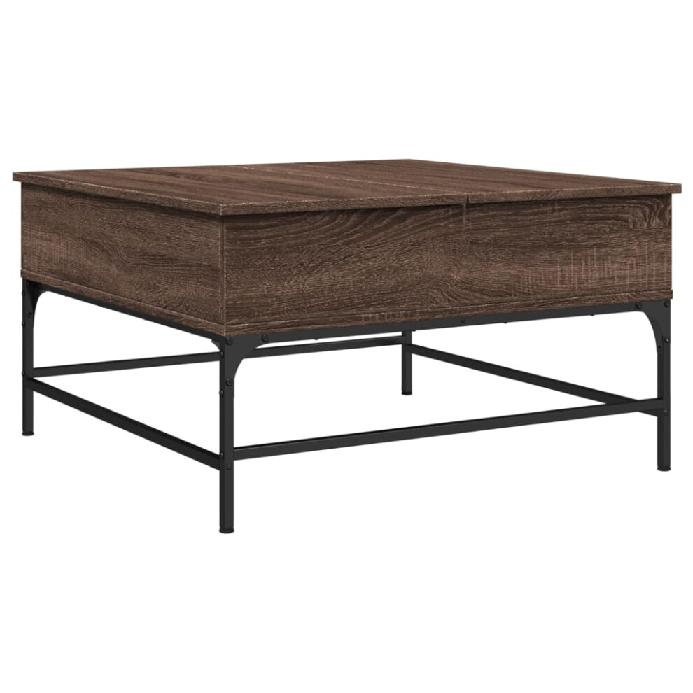 vidaXL Coffee Table End Table Sofa Table Brown Oak Engineered Wood and Metal