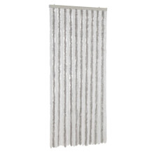 vidaXL Fly Curtain Fly Screen Curtain Light Grey and White 100x200 cm Chenille