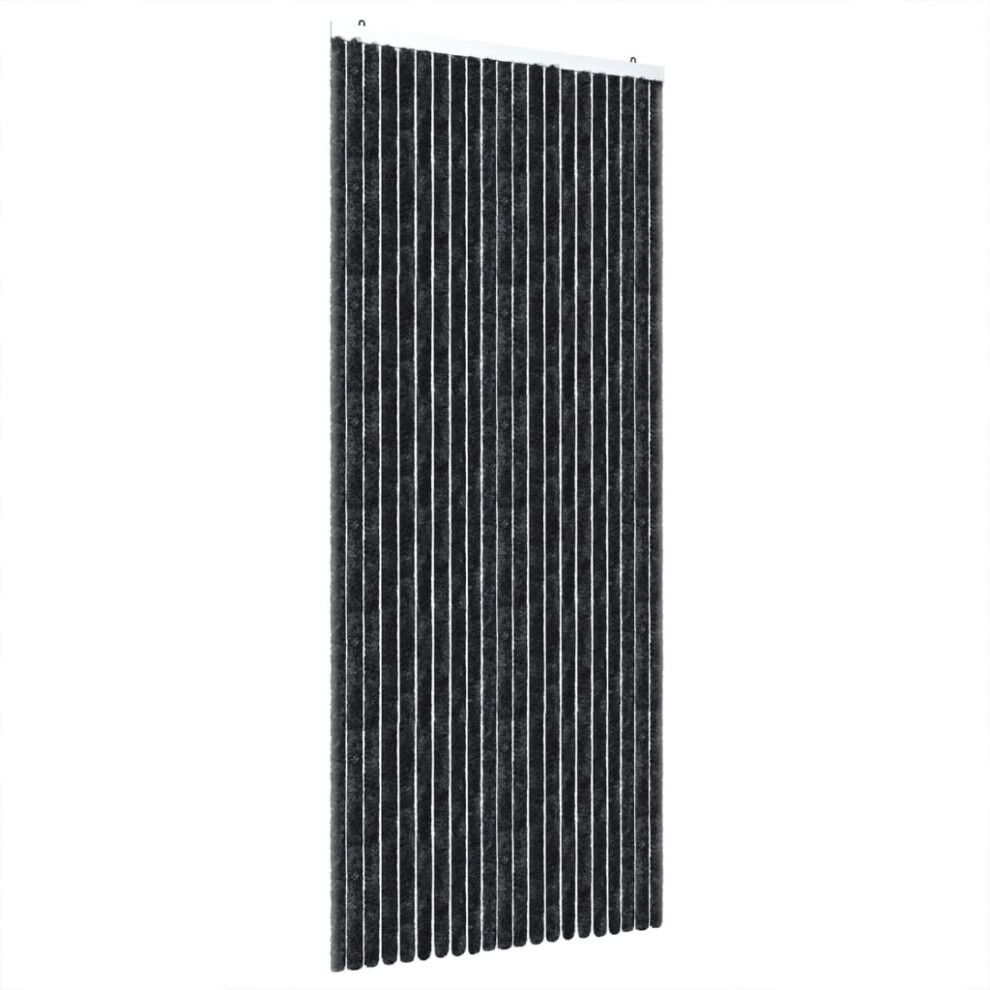 Vidaxl Fly Curtain Door Curtain Fly Screen Anthracite 100X200 Cm Chenille 8721012468092