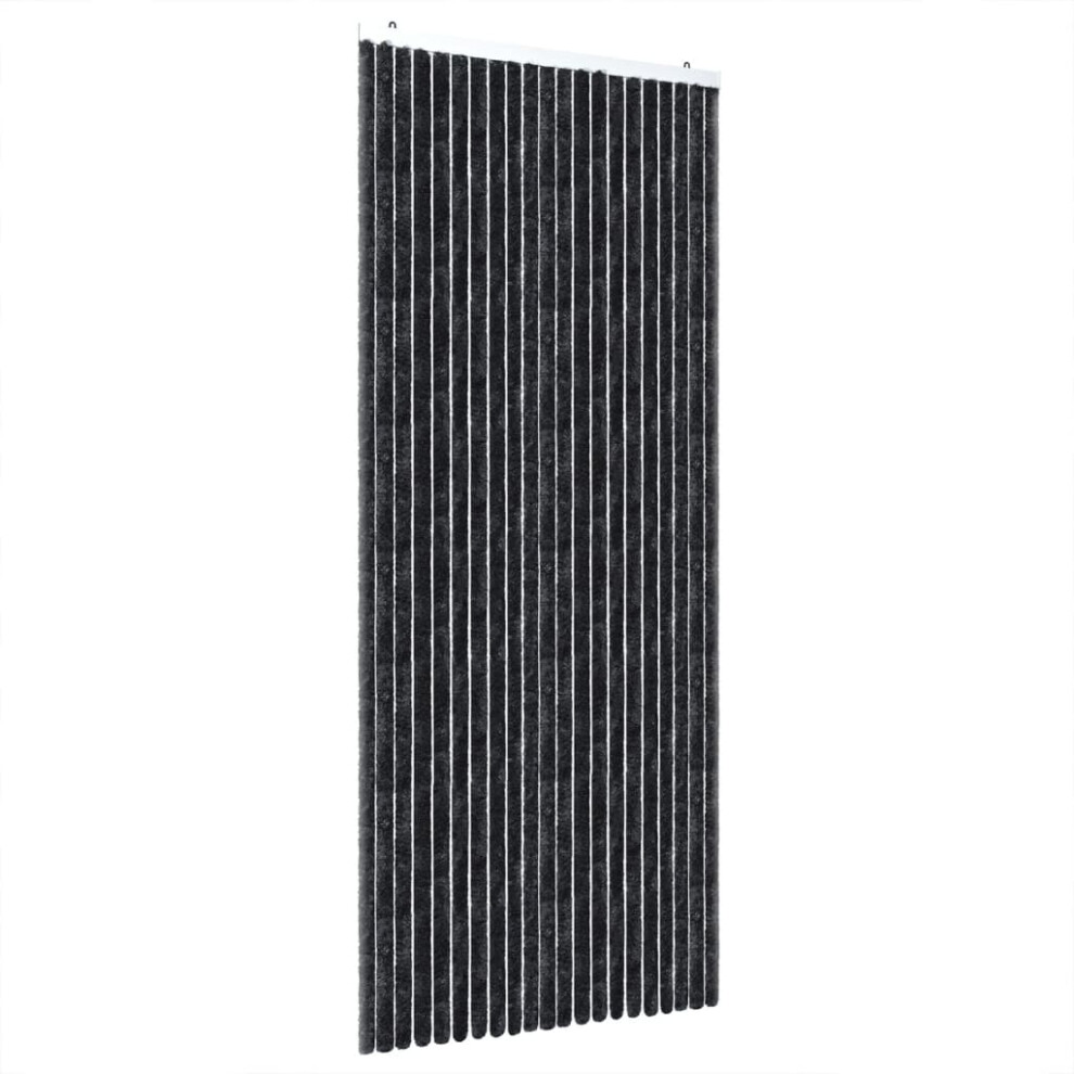 vidaXL Fly Curtain Door Curtain Fly Screen Anthracite 100x200 cm Chenille