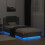VidaXL vidaXL Bed Frame with Headboard and LED Lights Bed Concrete Grey 100x200 cm 5
