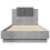 VidaXL vidaXL Bed Frame with Headboard and LED Lights Bed Concrete Grey 100x200 cm 6