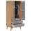 VidaXL vidaXL Wardrobe Closet Clothes Storage Cabinet Grey and Brown Solid Wood Pine 5