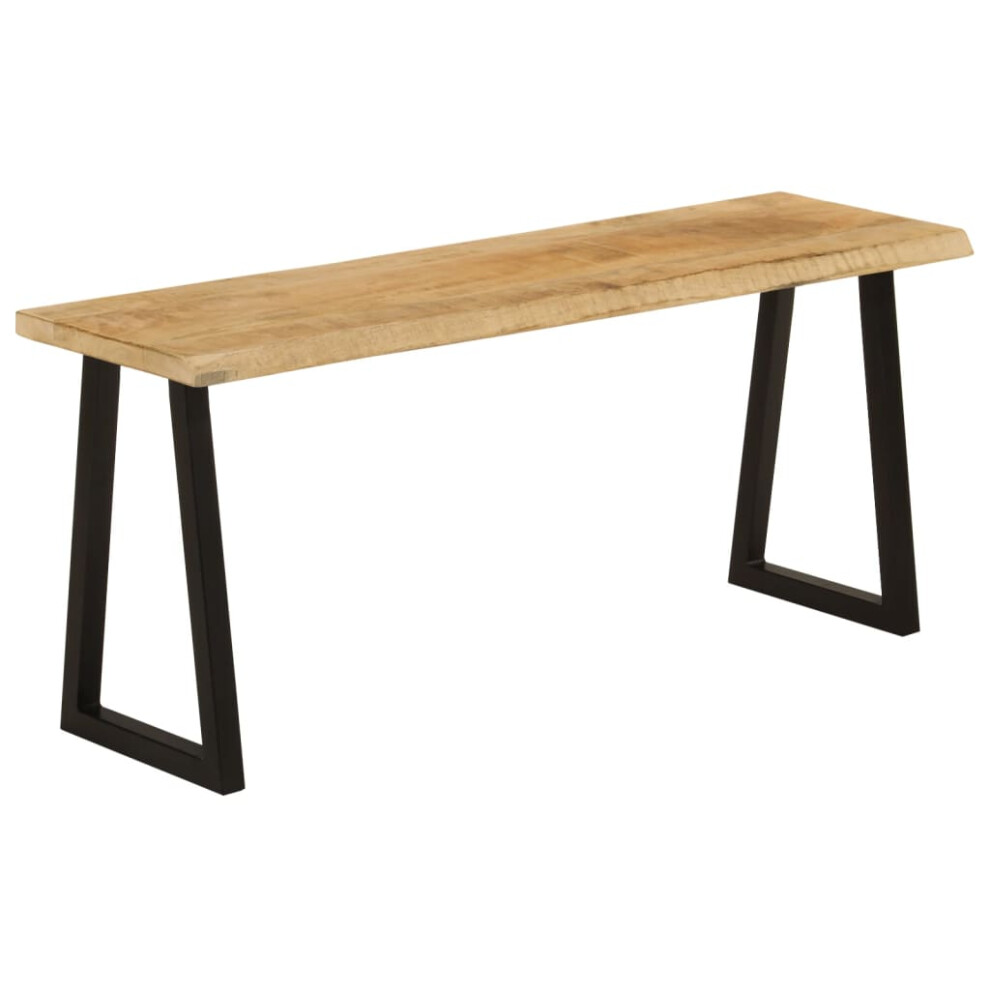 vidaXL Bench with Live Edge Dining Bench Hall Bench Seat Solid Wood Acacia