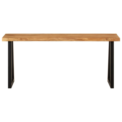 VidaXL vidaXL Bench with Live Edge Dining Bench Hall Bench Seat Solid Wood Acacia 1