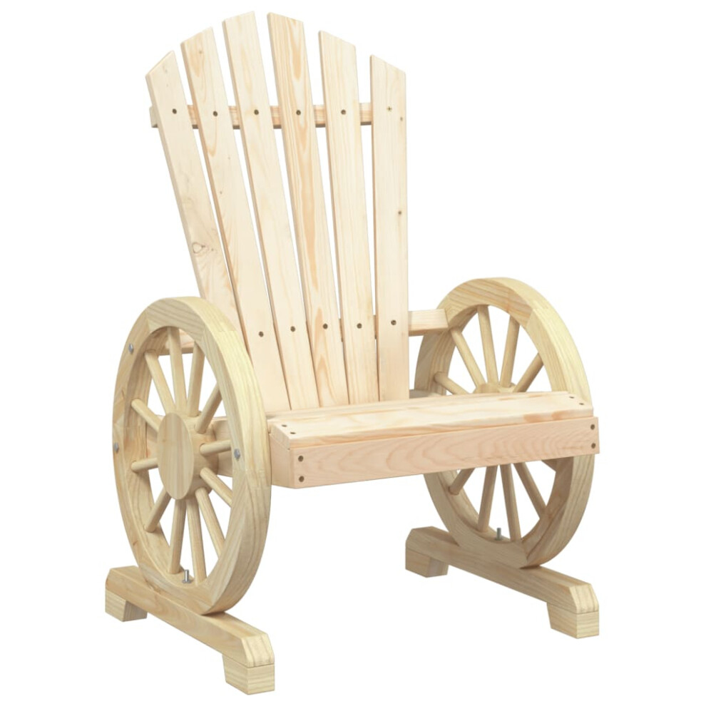 Vidaxl Garden Adirondack Chair Outdoor Lounger Patio Deck Chair Solid Wood Fir