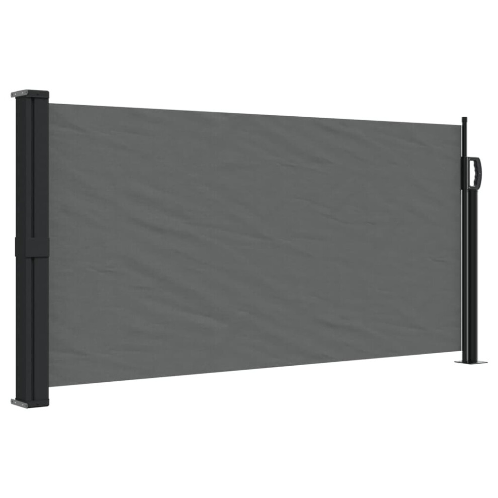 vidaXL Retractable Side Awning Outdoor Privacy Screen Anthracite 100x300 cm