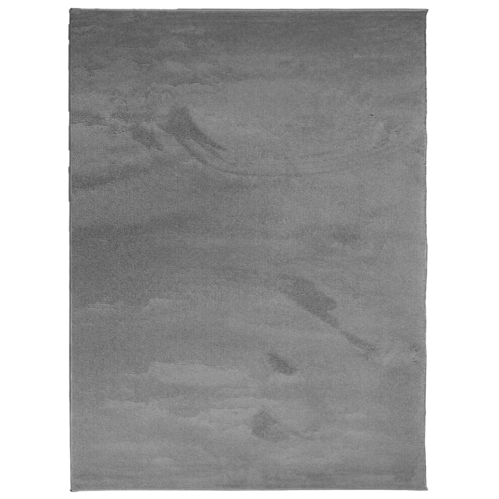 Vidaxl Rug Short Pile Soft And Washable Rug Floor Mat Area Rug Anthracite