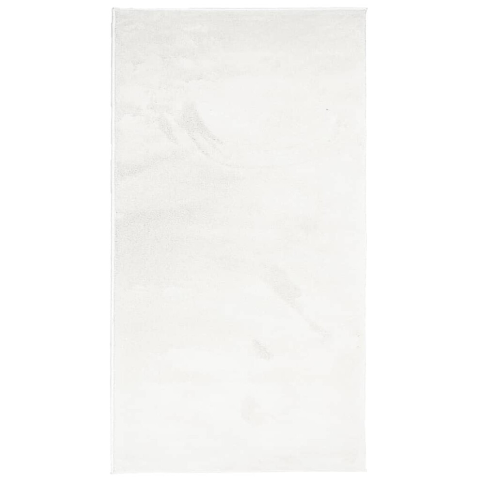 vidaXL Rug Short Pile Soft and Washable Rug Floor Mat Area Rug Carpet Cream