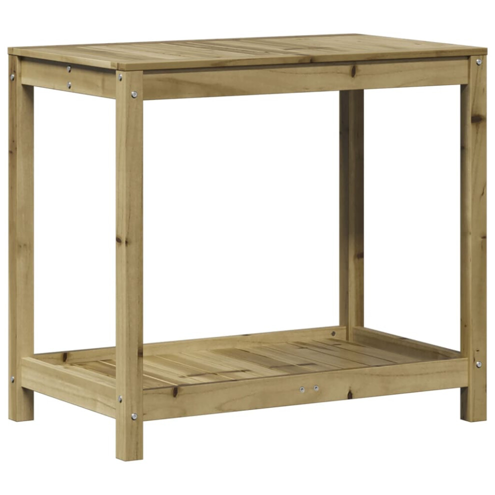 vidaXL Potting Table with Shelf Garden Potting Bench Impregnated Wood Pine