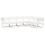VidaXL vidaXL Garden Sofa Set 6 Piece Outdoor Sofa Corner Sofa White Solid Wood Pine 2