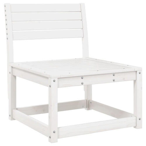 VidaXL vidaXL Garden Sofa Set 6 Piece Outdoor Sofa Corner Sofa White Solid Wood Pine 2
