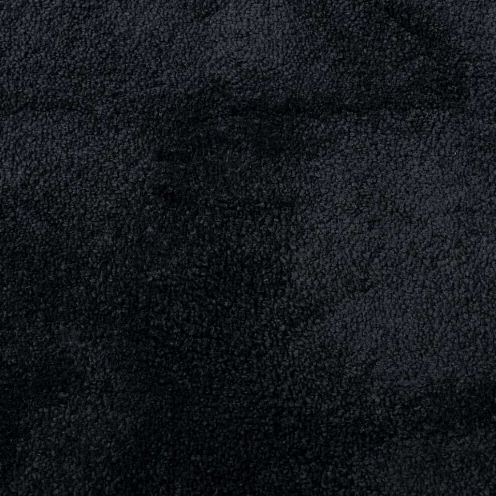 vidaXL Rug Short Pile Soft and Washable Rug Floor Mat Area Rug Carpet Black