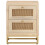 VidaXL vidaXL Bedside Cabinet Nightstand Bed Side Table Solid Wood Mango and Iron 3