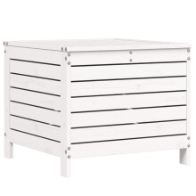 vidaXL Garden Footstool Outdoor Ottoman Garden Footrest White Solid Wood Pine