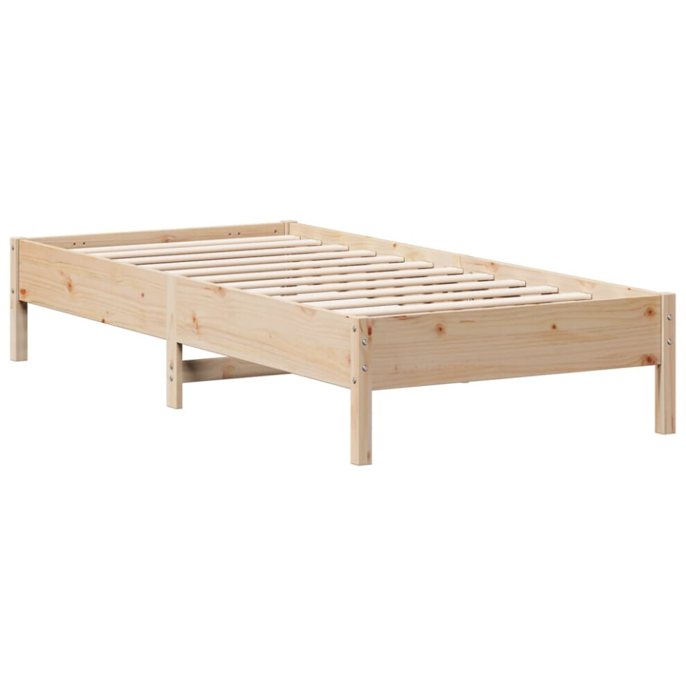 vidaXL Bed Frame Home Bed Base Mattress Foundation 100x200 cm Solid Wood Pine