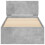 VidaXL vidaXL Bed Frame with Headboard and LED Lights Concrete Grey 90x190 cm Single 7