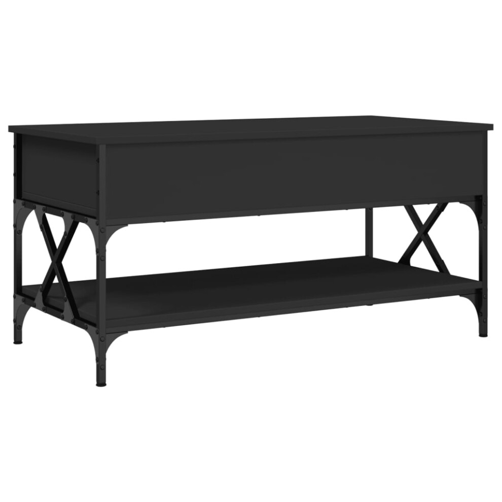 vidaXL Coffee Table Hall End Table Sofa Table Black Engineered Wood and Metal