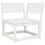 VidaXL vidaXL Garden Sofa Set 5 Piece Outdoor Sofa Corner Sofa White Solid Wood Pine 5