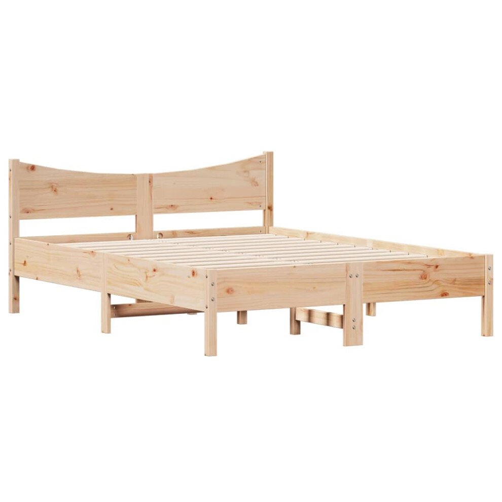 Vidaxl Bed Frame Home Bedroom Bed Base Bedstead 140X200 Cm Solid Wood Pine