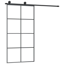 vidaXL Sliding Door with Hardware Set 102.5x205 cm ESG Glass and Aluminium