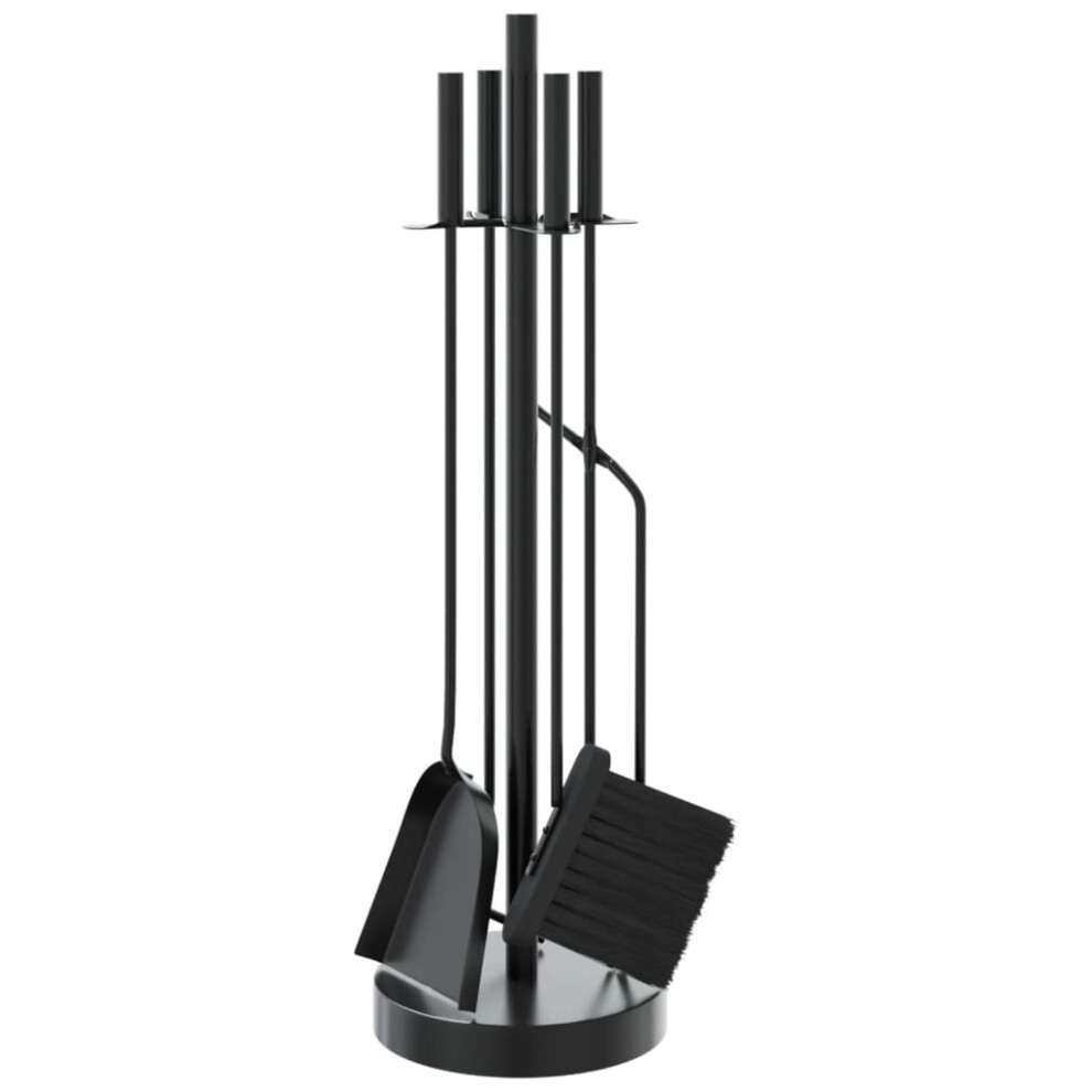 Vidaxl Fireplace Tool Set 5 Piece Fireplace Companion Set Fire Poker Set Steel