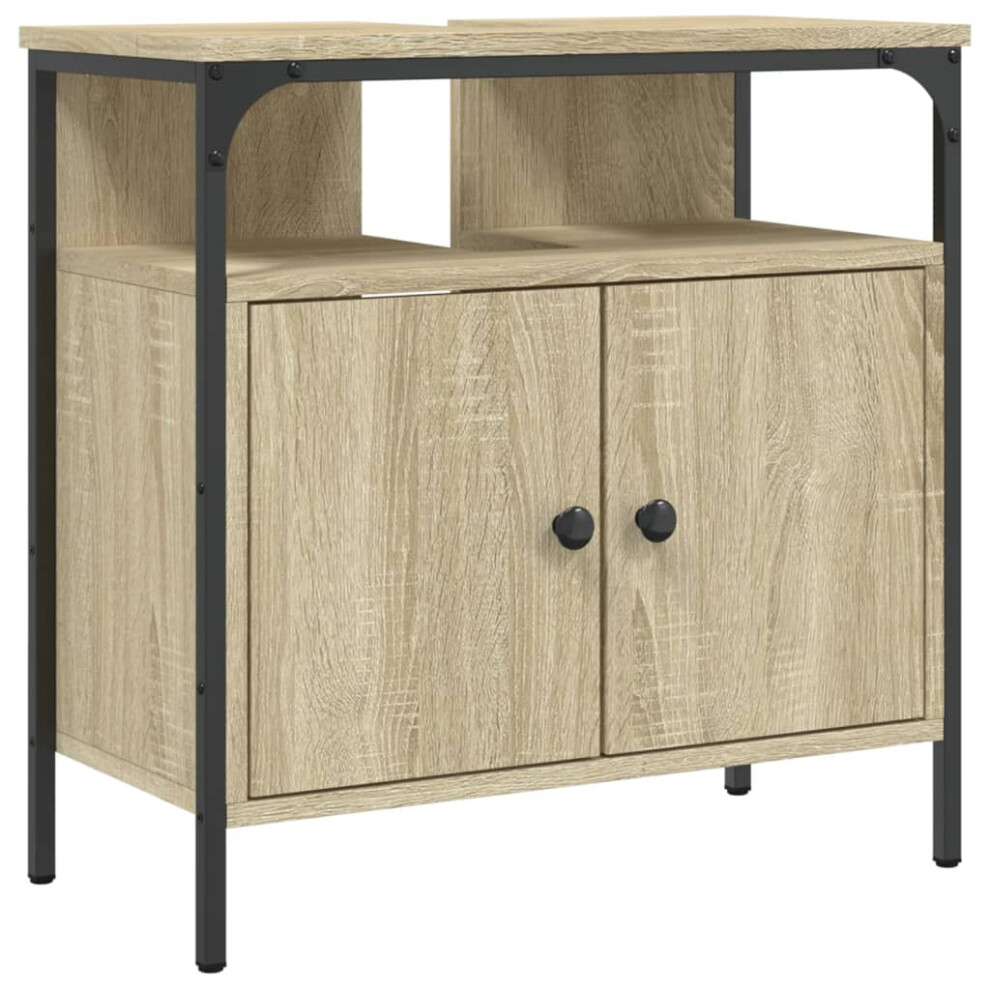 vidaXL Bathroom Sink Cabinet Storage Vanity Unit Sonoma Oak Engineered Wood