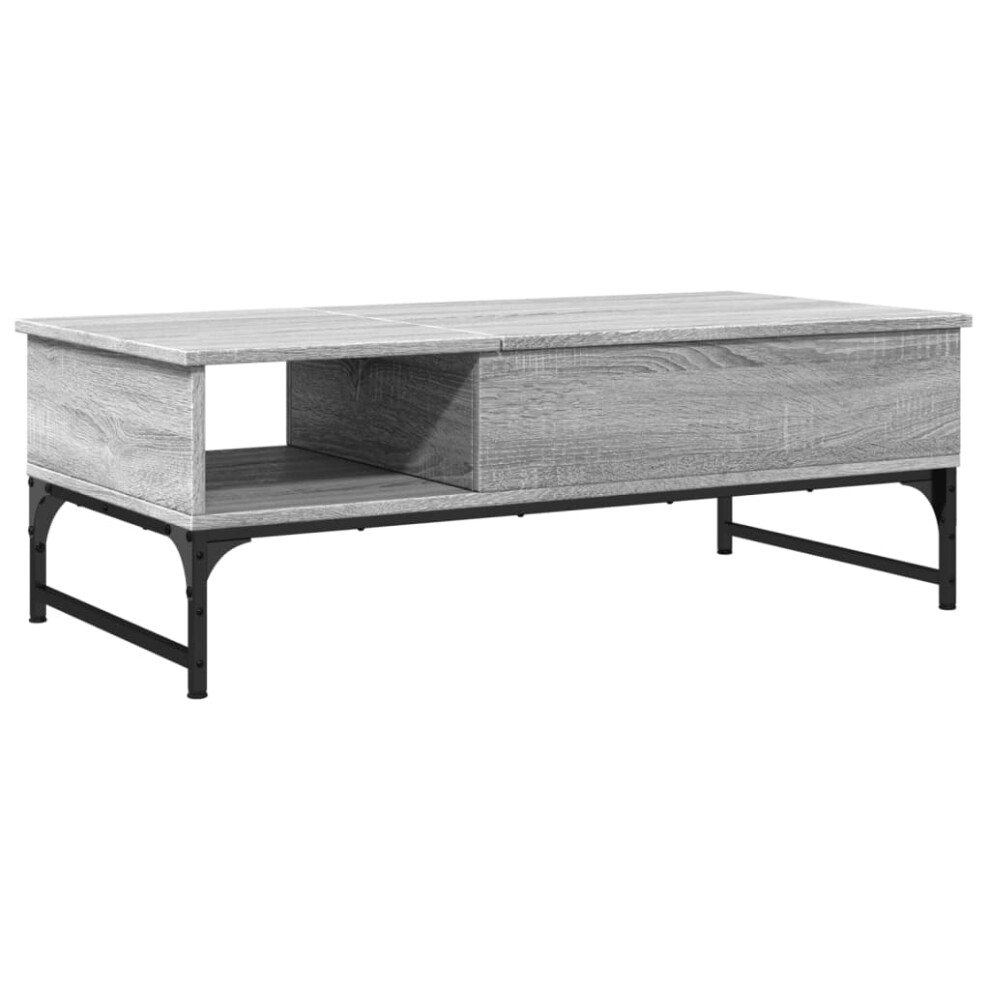 vidaXL Coffee Table End Table Sofa Table Grey Sonoma Engineered Wood and Metal