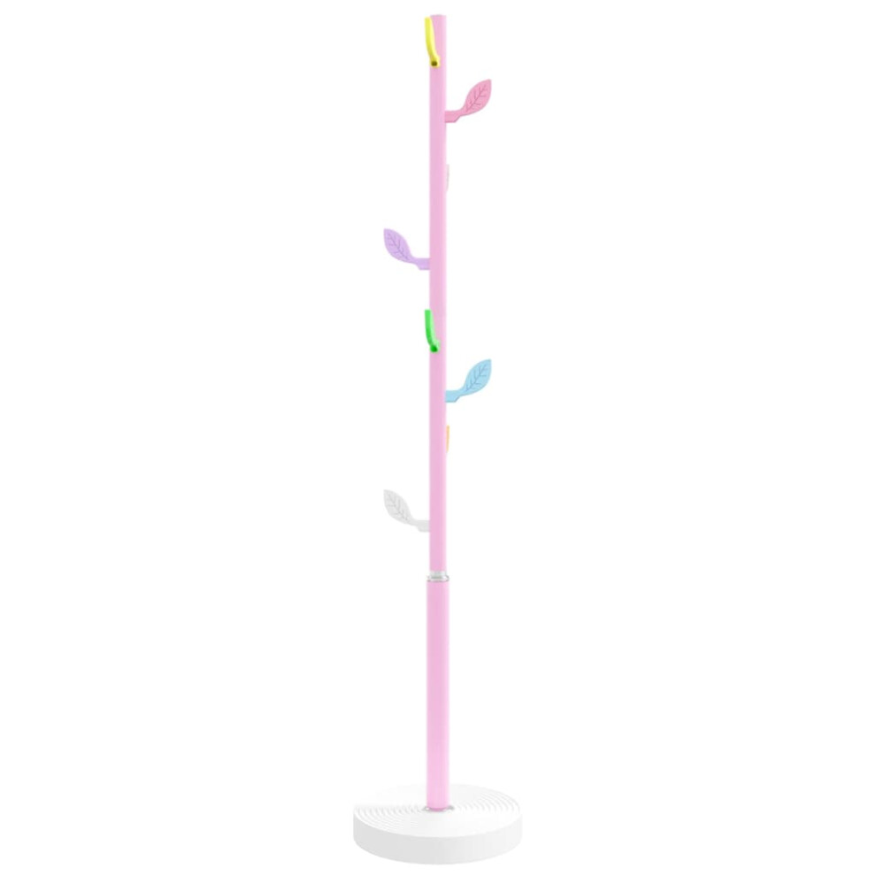 vidaXL Coat Stand Coat Rack Clothes Stand Coat Hanger Pink Powder-coated Iron