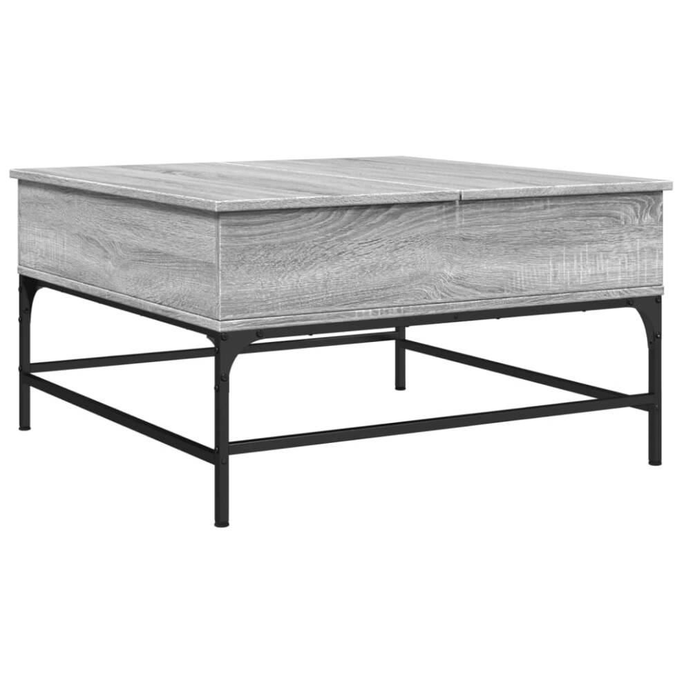 vidaXL Coffee Table End Table Sofa Table Grey Sonoma Engineered Wood and Metal