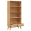 VidaXL vidaXL Bookcase 4-Tier Bookshelf Storage Side Cabinet Brown Solid Wood Pine 6