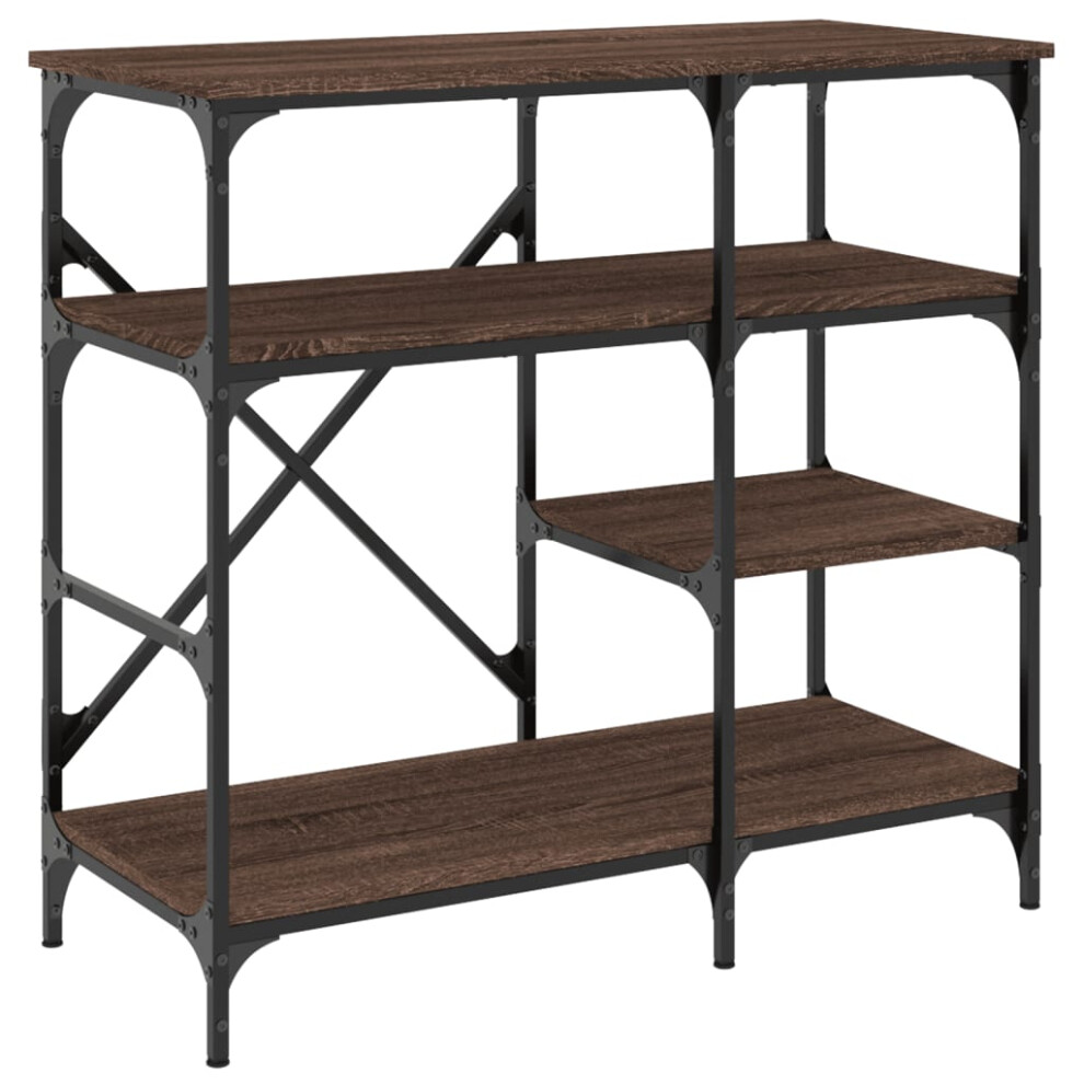 vidaXL Baker's Rack Storage Kitchen Rack Brown Oak Engineered Wood and Metal