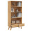 VidaXL vidaXL Bookcase 4-Tier Bookshelf Storage Side Cabinet Brown Solid Wood Pine 5