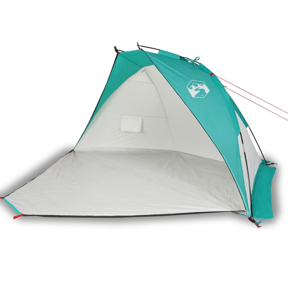 vidaXL Beach Tent Lightweight Sun Shelter Shade Tent Sea Green 185T Polyester