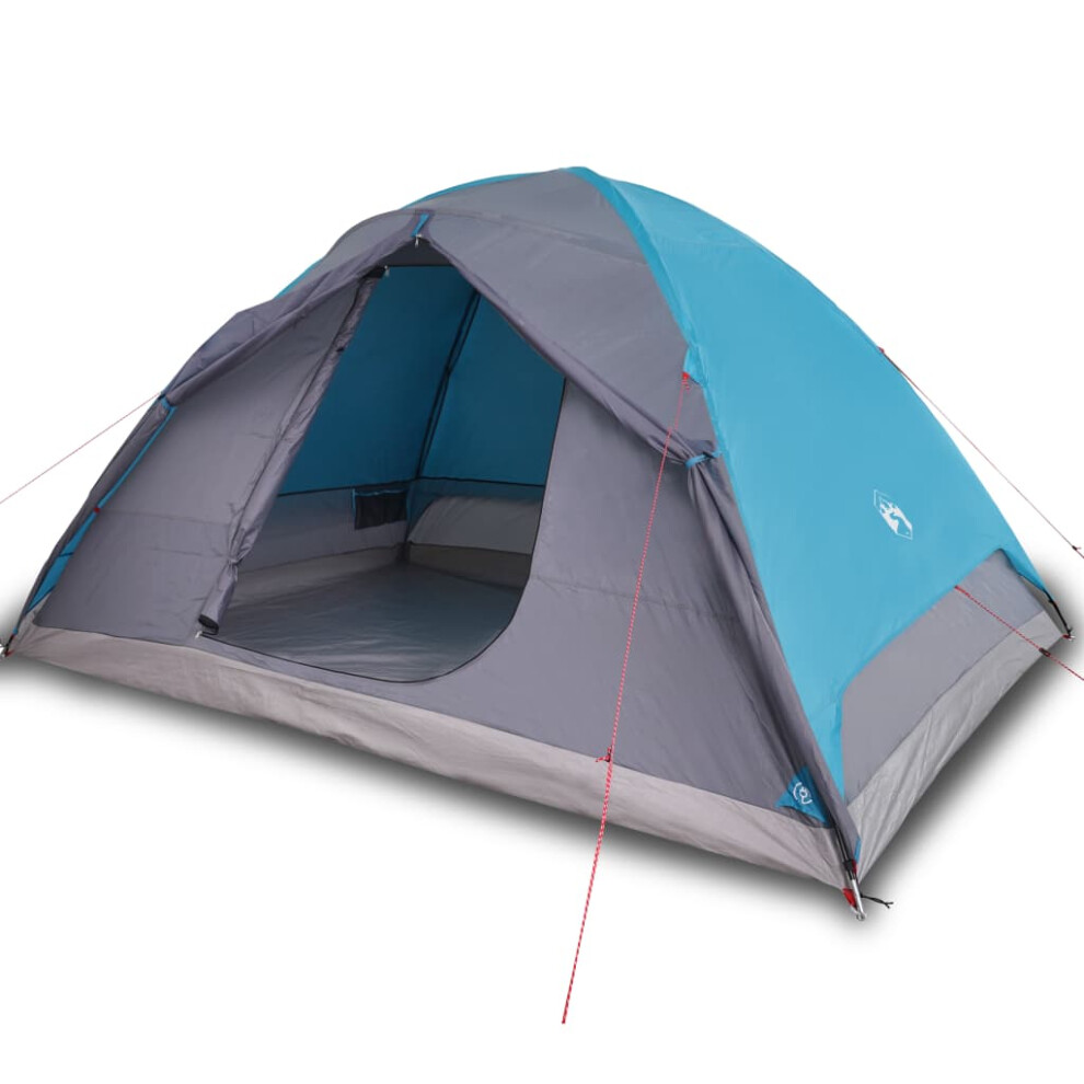 Vidaxl Camping Tent Dome 6-Person Lightweight Tent Dome Tent Blue Waterproof