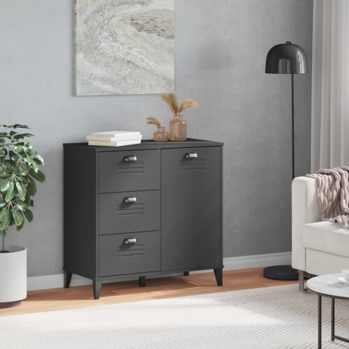 VidaXL vidaXL Sideboard Storage Cupboard Highboard Anthracite Grey Engineered Wood 2